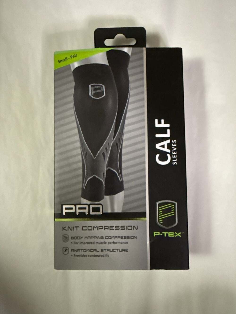 P-TEX PRO Knit Compression Calf Sleeves, Pair, Size Small